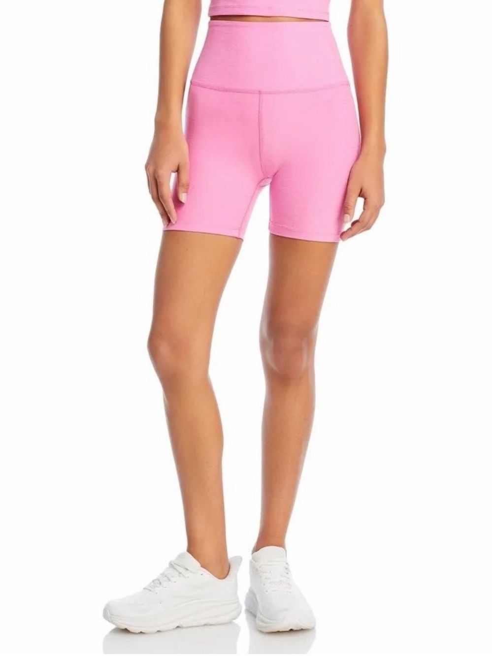 Beyond Yoga Keep Pace High-Waist Pink Women's Biker Shorts